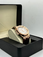 Audemars Piguet Royal Oak–Style SemiAuto Watch — Rose Gold | White Dial | Water-Resistant