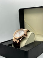 Audemars Piguet Royal Oak–Style SemiAuto Watch — Rose Gold | White Dial | Water-Resistant