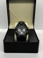 Audemars Piguet Stainless-Steel Chronograph Watch – Textured Grey Dial | Multi-Subdial Display | Bold Sport-Luxury Design