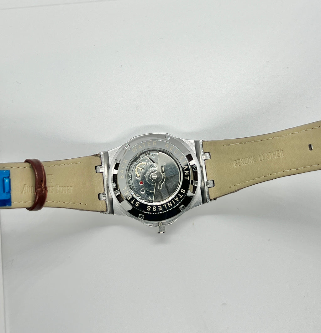 Audemars Piguet Royal Oak–Style SemiAuto Watch — Rose Gold | White Dial | Water-Resistant