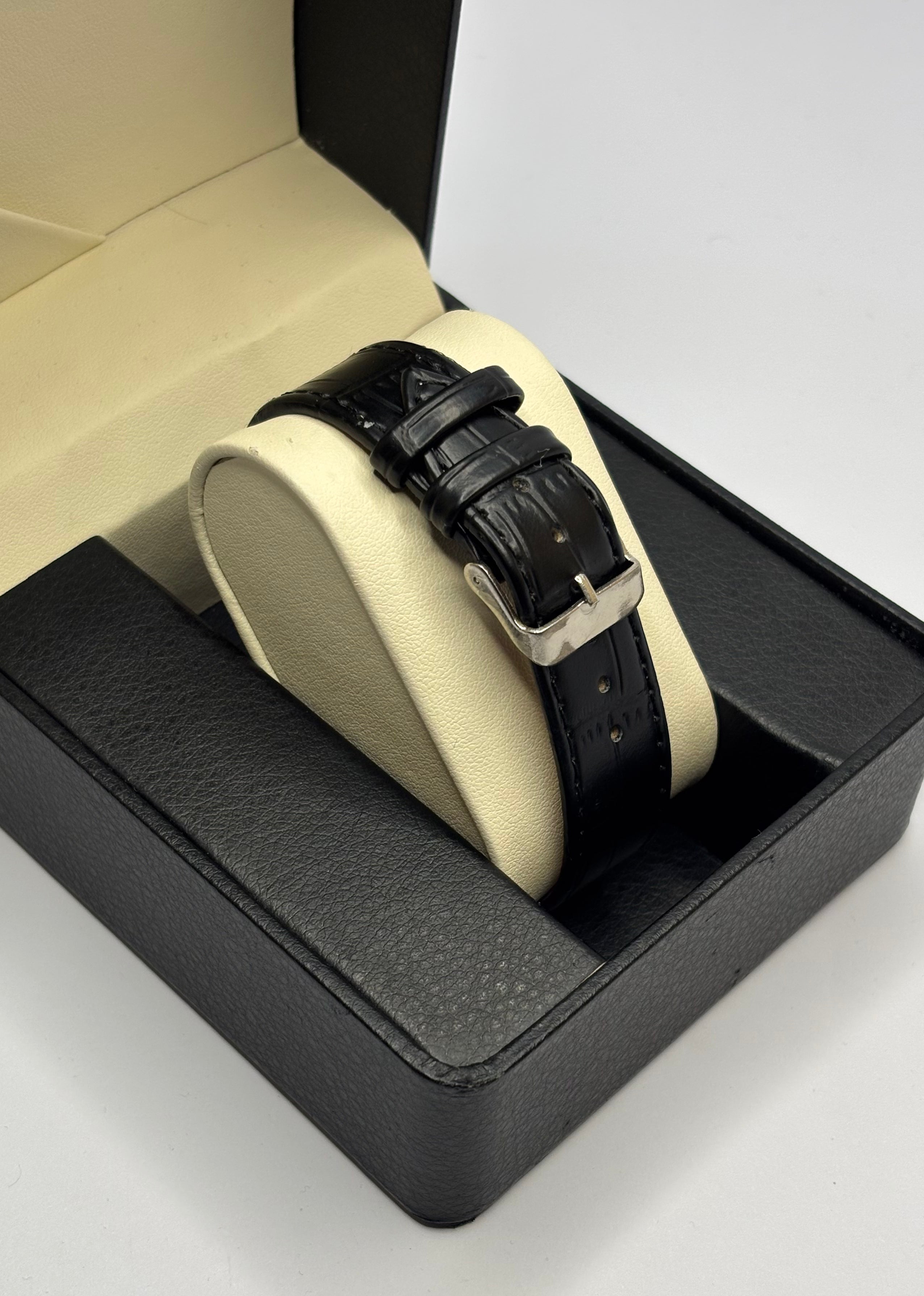 Cartier Tank Style Rectangular Leather Strap