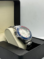 Omega Seamaster Planet Ocean 600M – White Dial | Blue & Red Bezel | Swiss SemiAutomatic