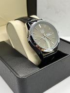 TAG Heuer Carrera – Silver Dial | Day-Date | Stainless Steel | Leather Strap