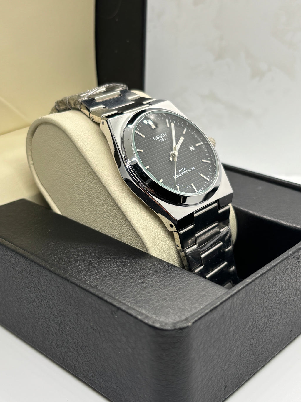 Tissot PRX Powermatic 80 — Black Textured Dial | Stainless Steel