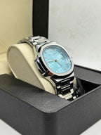 Patek Philippe Nautilus — Tiffany Blue Textured Dial | Stainless Steel | Date Display