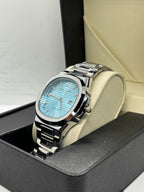 Patek Philippe Nautilus — Tiffany Blue Textured Dial | Stainless Steel | Date Display