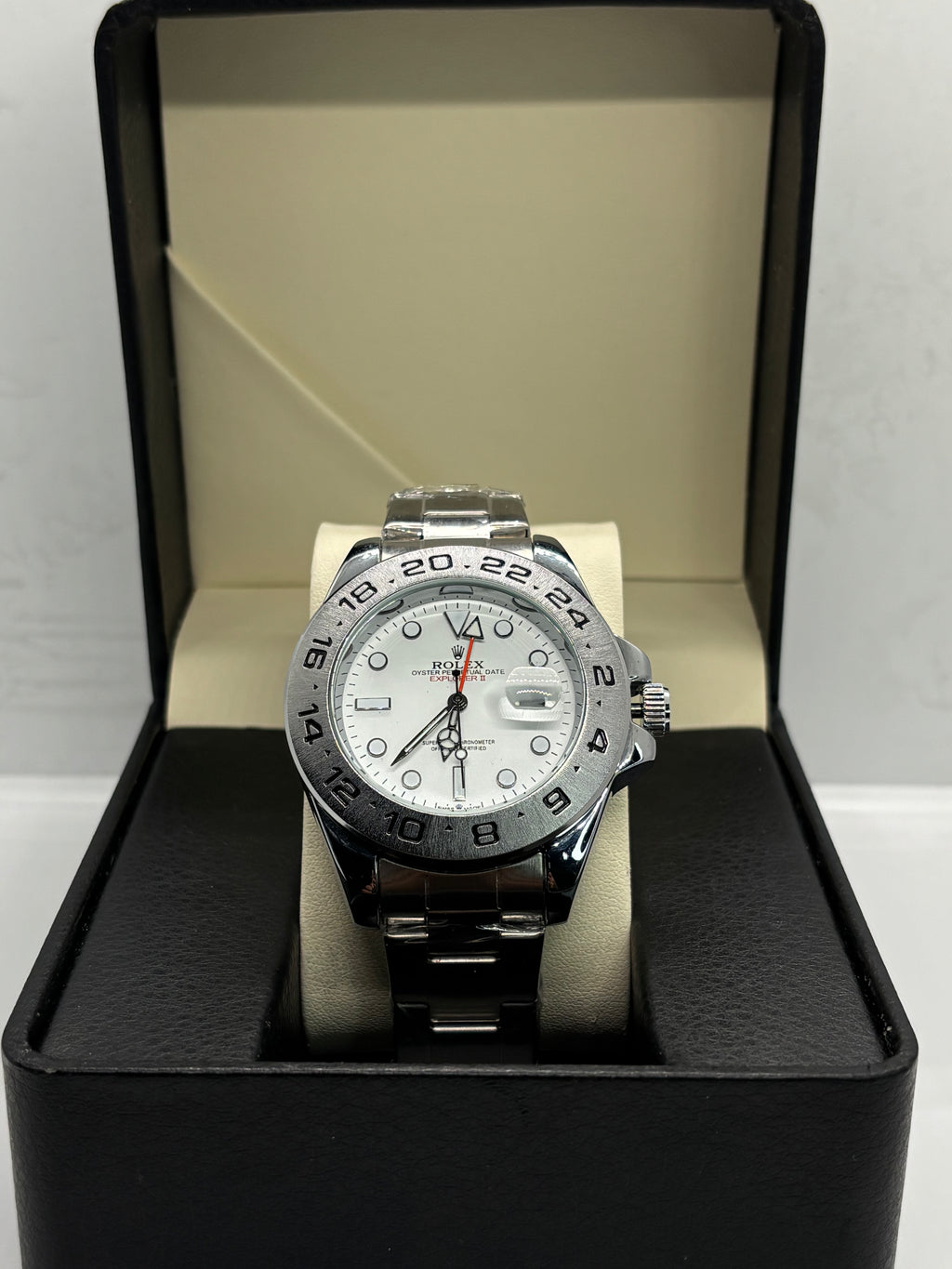 Rolex Explorer II — White Dial | Fixed 24-Hour Bezel