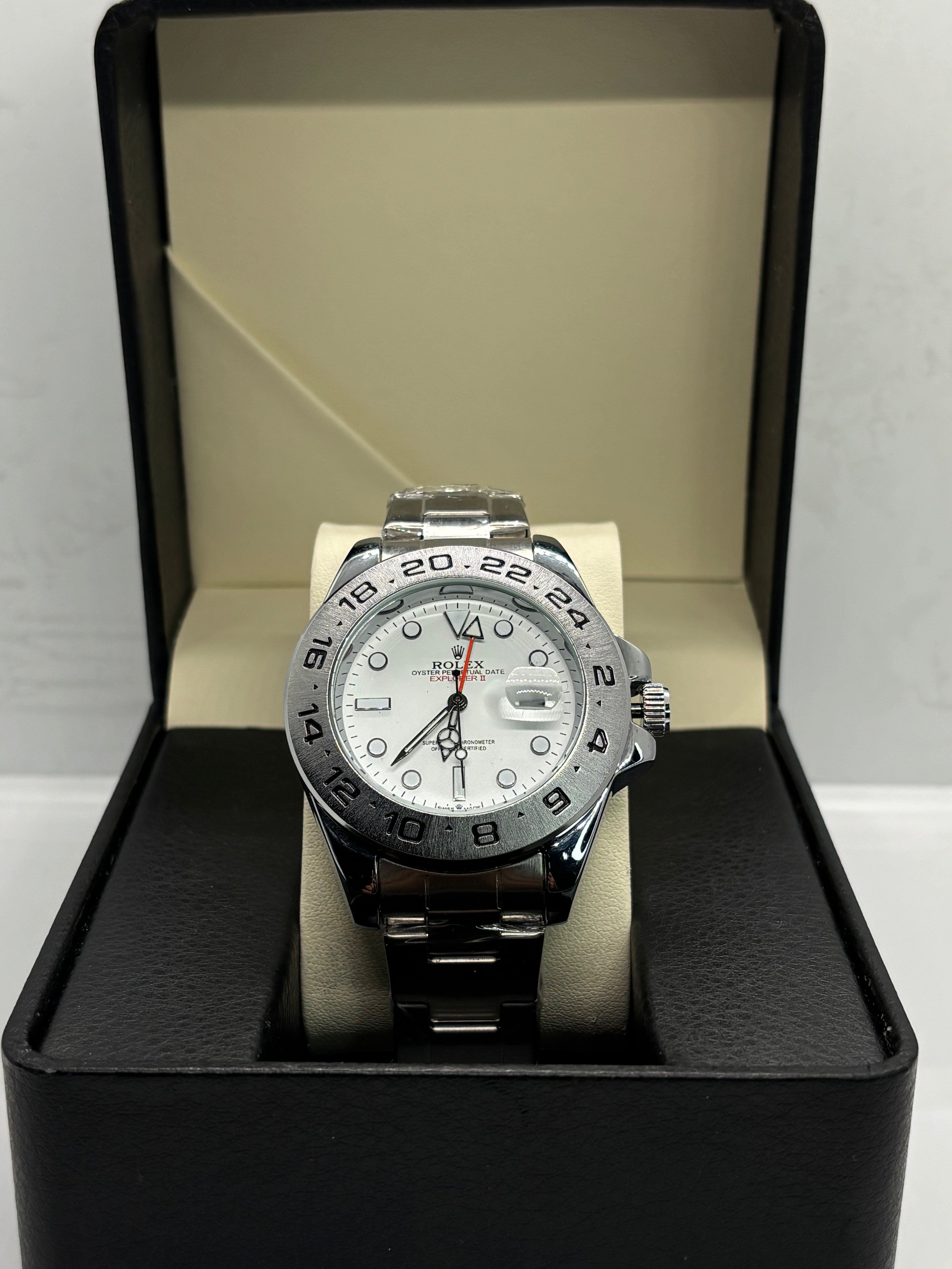 Rolex Explorer II — White Dial | Fixed 24-Hour Bezel