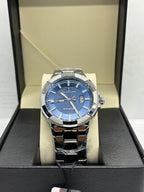 Success Way-Luxury Stainless– Blue Textured Dial | Day-Date Display | Polished Bracelet