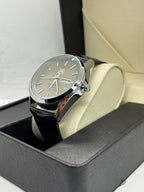 TAG Heuer Carrera – Silver Dial | Day-Date | Stainless Steel | Leather Strap