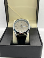 TAG Heuer Carrera – Silver Dial | Day-Date | Stainless Steel | Leather Strap